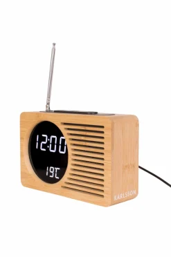 Karlsson Vægure-Vækkeur Retro Radio