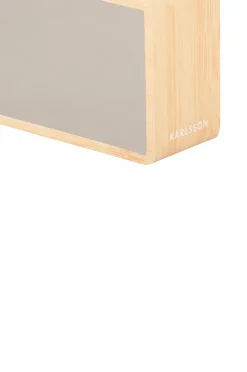 Karlsson Vægure-Vækkeur Silver Mirror LED