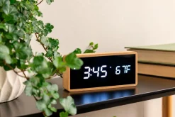 Karlsson Vægure-Vækkeur Tube Bamboo