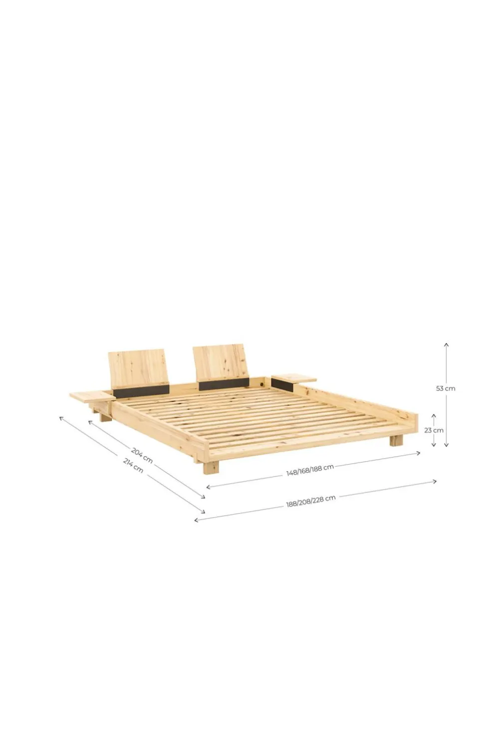 Karup Design Senge & Madrasser-Social Bed W. 2 Pcs Back Rests And 2 Pcs Side Tables