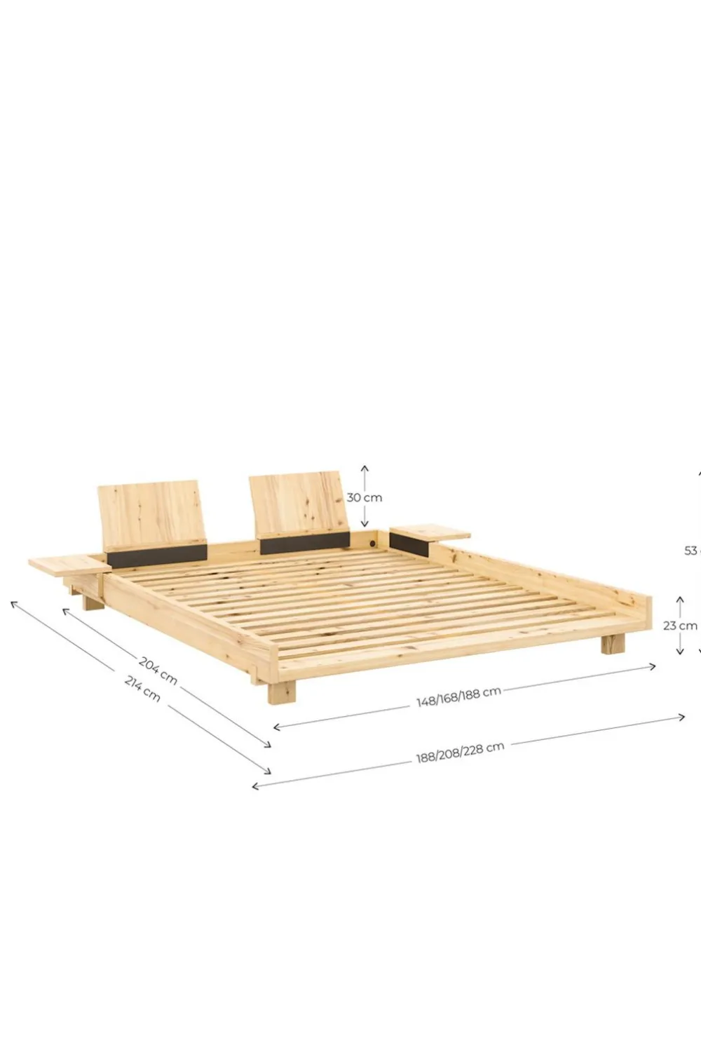 Karup Design Senge & Madrasser-Social Bed W. 2 Pcs Back Rests And 2 Pcs Side Tables