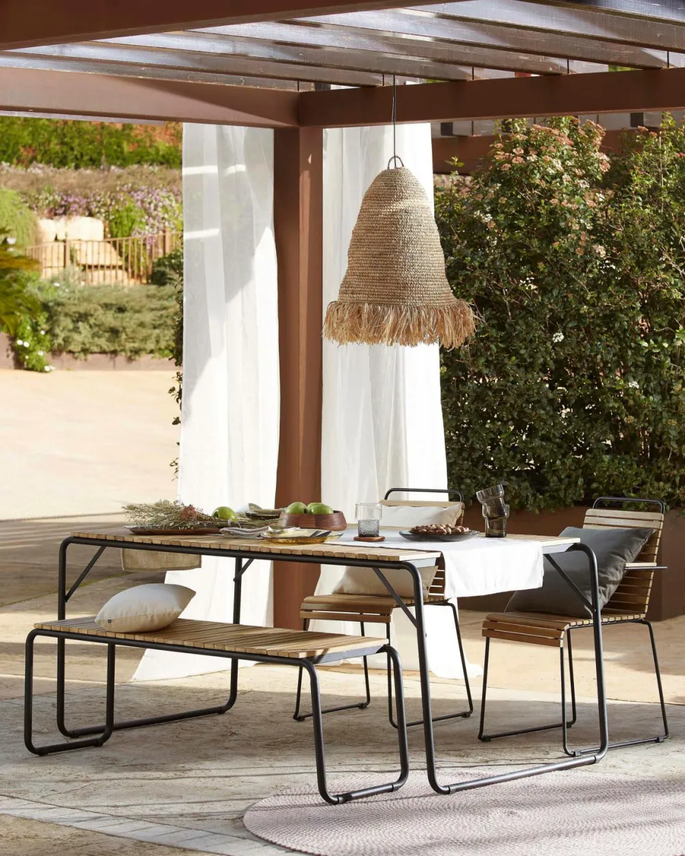 Kave Home Udendørstæpper|Plasttæpper-Gulvtæppe Rodhe Ø 150 cm