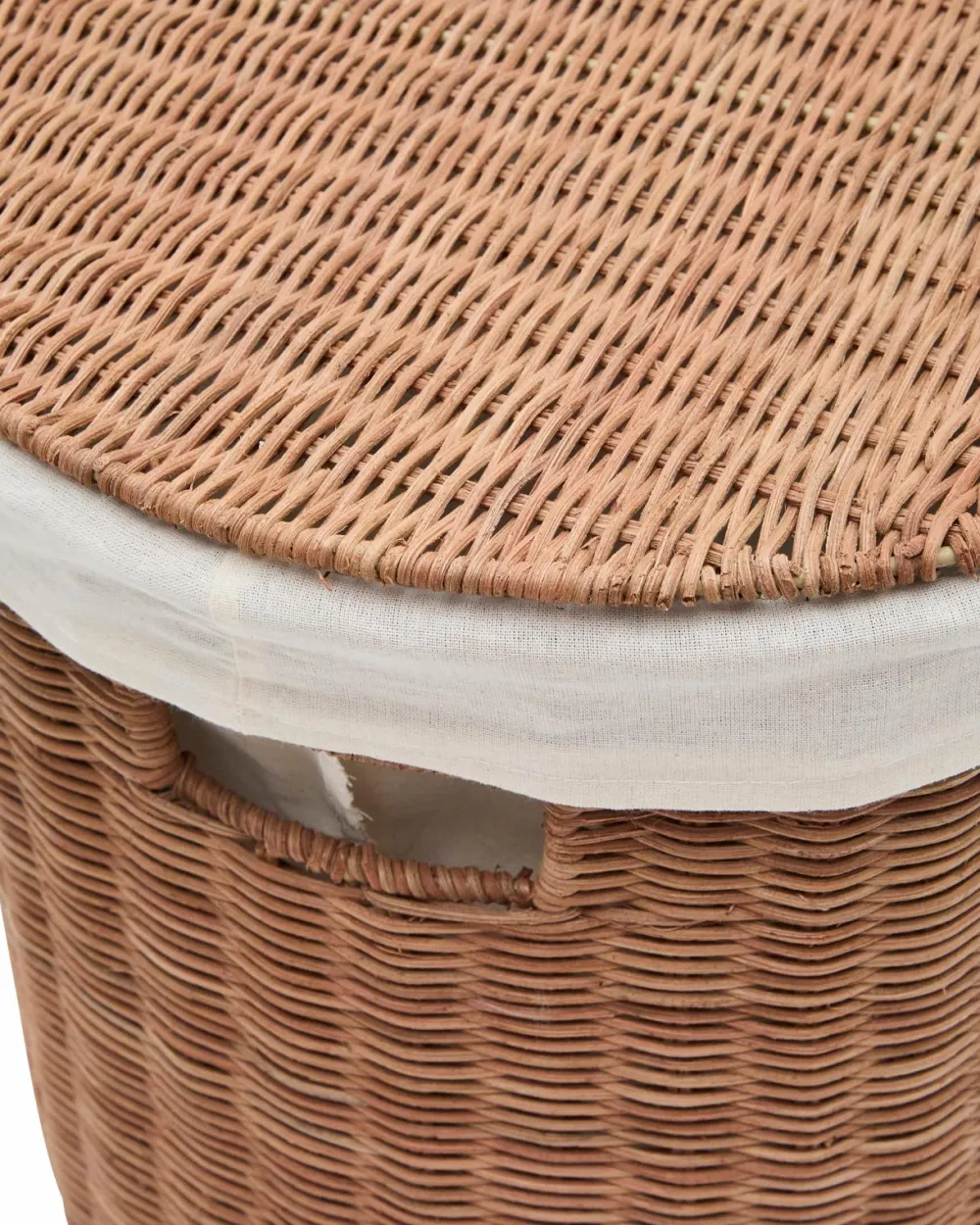 Kave Home Kurve-Indali sæt med 2 rattan-kurve, Ø 50 cm / Ø 55 cm