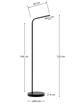 Kave Home Udendørsbelysning-Nali metalstativ til bærbare lamper i malet finish
