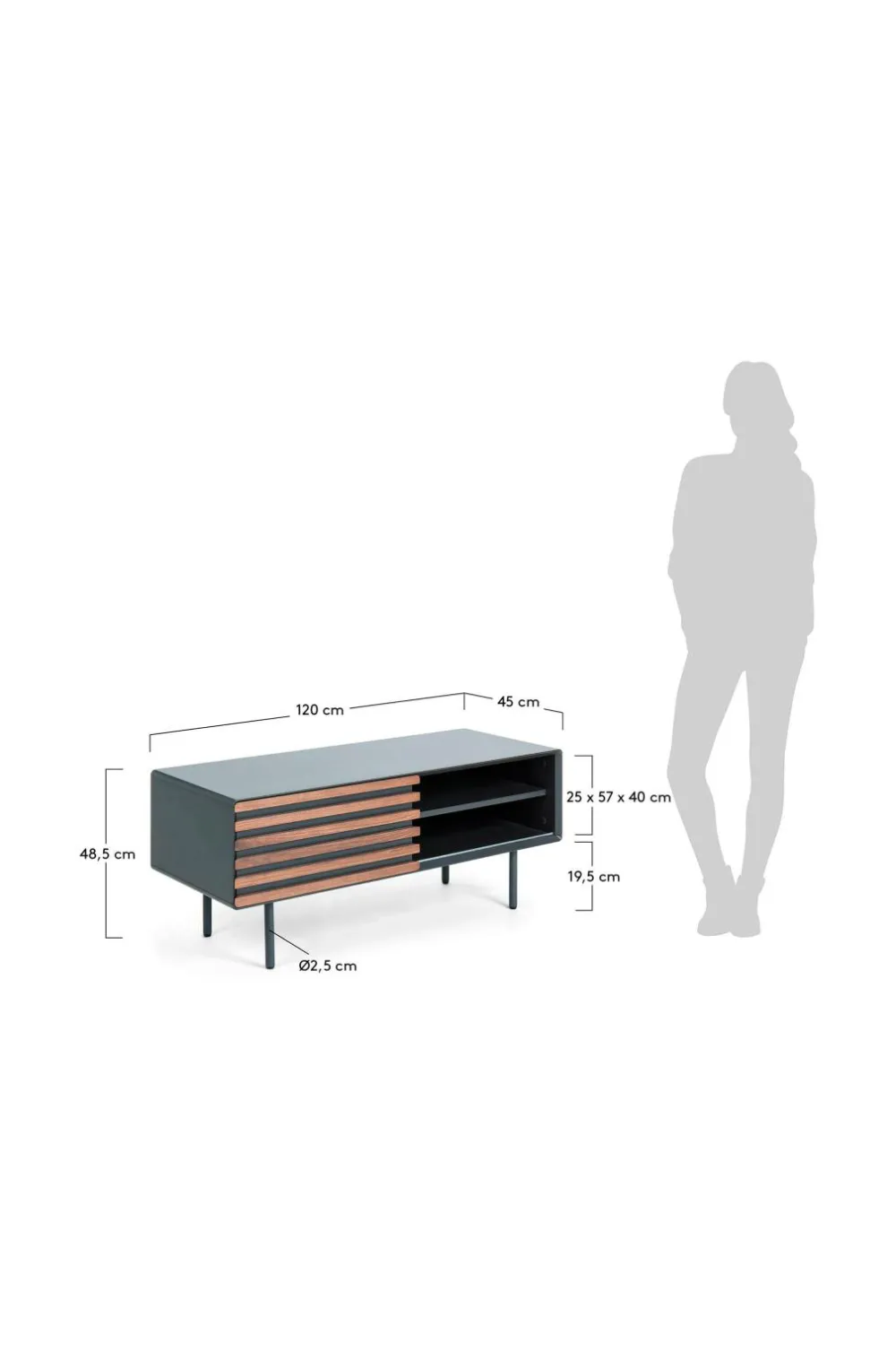 Kave Home Tv-Bænke-TV-bænk Kesia 120 x 48 cm