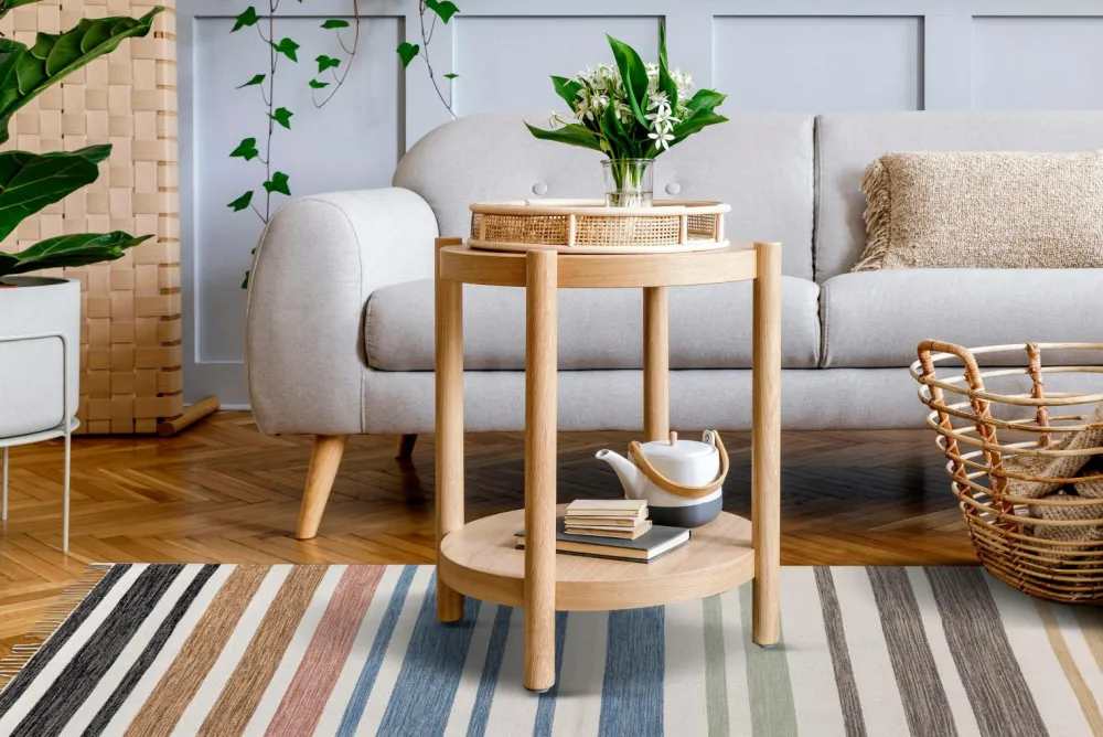 KM Home Bomulds- & Kludetæpper-Bomuldstæppe Pastell