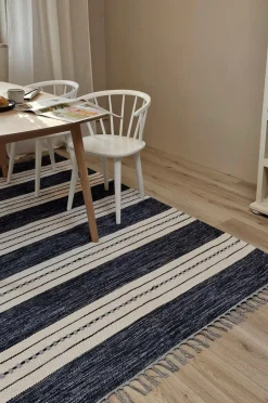 KM Home Bomulds- & Kludetæpper-Bomuldstæppe Sund