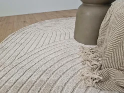 KM Home Fladvævede Tæpper|Luv- & Ryatæpper-Luvtæppe Genova Zen rund