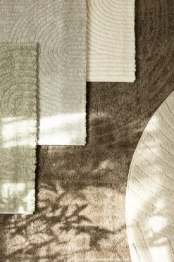 KM Home Fladvævede Tæpper|Luv- & Ryatæpper-Luvtæppe Genova Zen rund