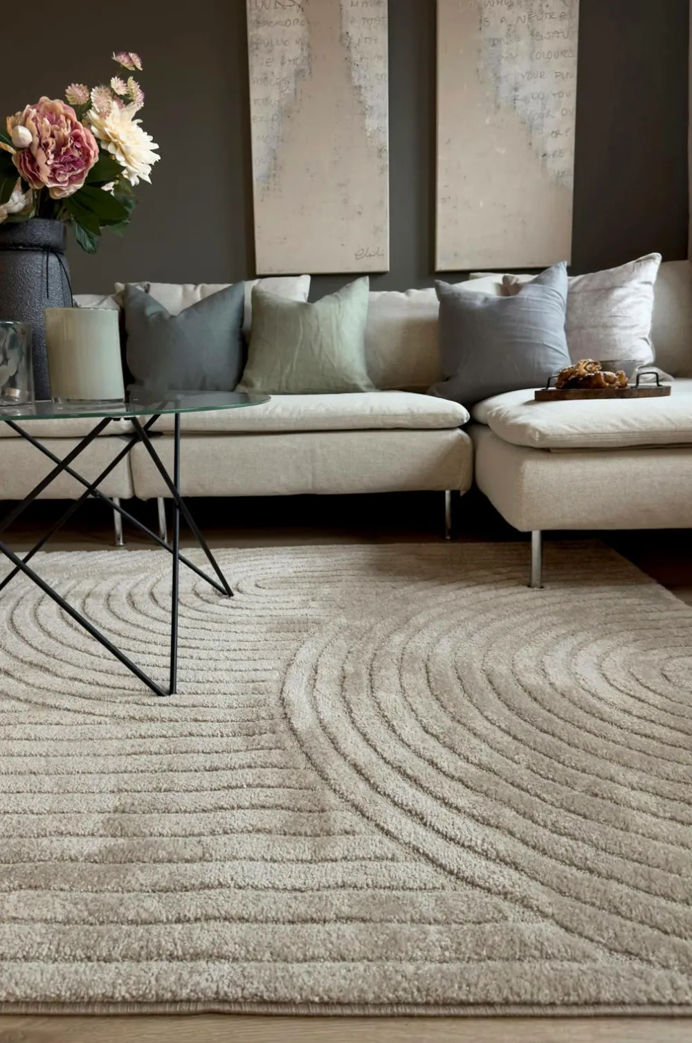 KM Home Fladvævede Tæpper|Luv- & Ryatæpper-Luvtæppe Genova Zen