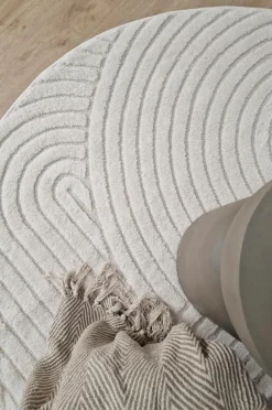 KM Home Fladvævede Tæpper|Luv- & Ryatæpper-Luvtæppe Genova Zen rund