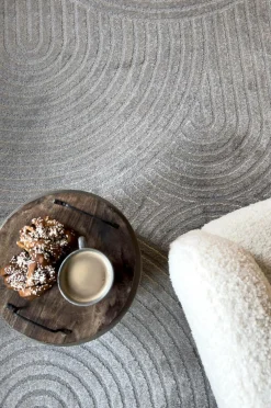 KM Home Fladvævede Tæpper|Luv- & Ryatæpper-Luvtæppe Genova Zen rund