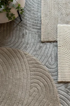 KM Home Fladvævede Tæpper|Luv- & Ryatæpper-Luvtæppe Genova Zen rund