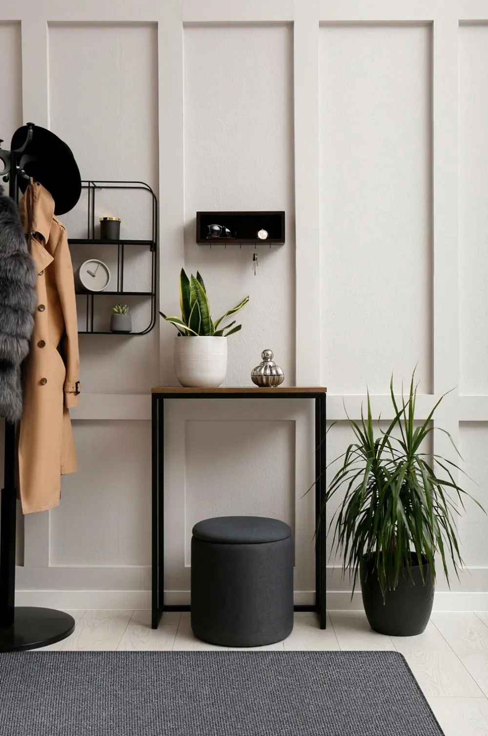 KM Home Luv- & Ryatæpper-Maskinvævet tæppe Titan