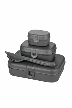 Koziol Køkkenopbevaring-Sæt Med 2x madkasse og bestik Pascal Ready