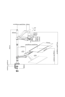 LogiLink Computertilbehør-Arbejdsstation Sit-Stand 13-27