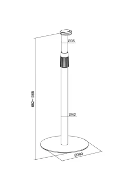 LogiLink Tv, Lyd & Det Smarte Hjem-Gulvstativ Sonos Era 100 / Era 300 682-1068 mm