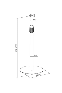 LogiLink Tv, Lyd & Det Smarte Hjem-Gulvstativ Sonos Era 100 / Era 300 682-1068 mm