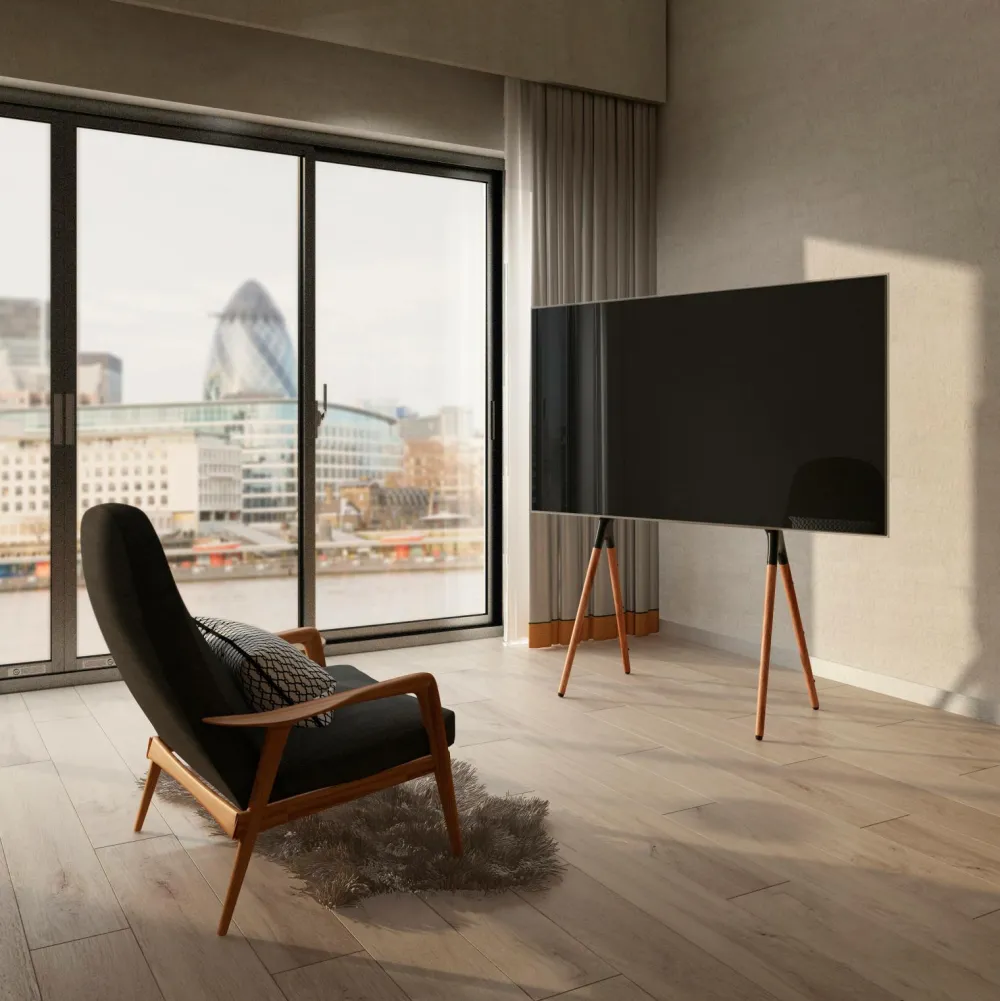 LogiLink Tv, Lyd & Det Smarte Hjem-Gulvstativ Til TV 49-70 Sort/valnød