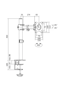 LogiLink Computertilbehør-Monitorarm 13-27