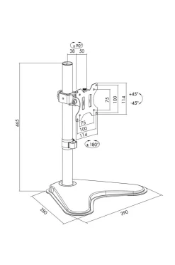 LogiLink Computertilbehør-Monitorstativ/fod Single 13-32"