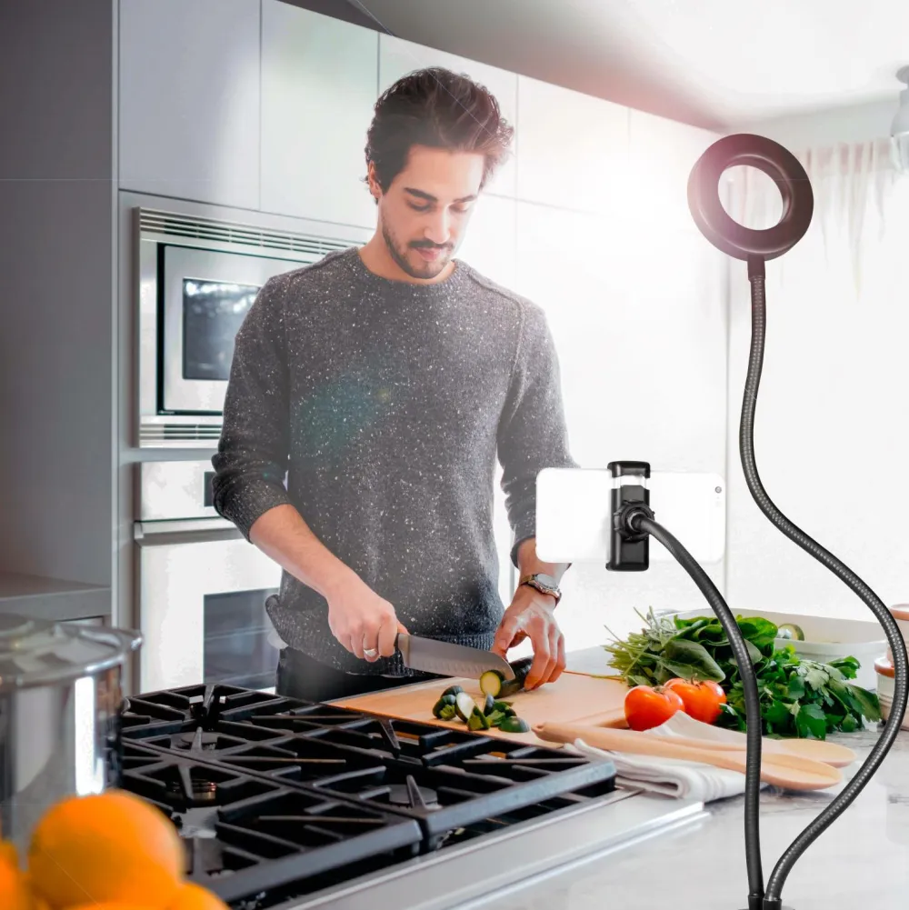 LogiLink Mobiltelefoner, Tablets & Tilbehør-Ring Light for Smartphone