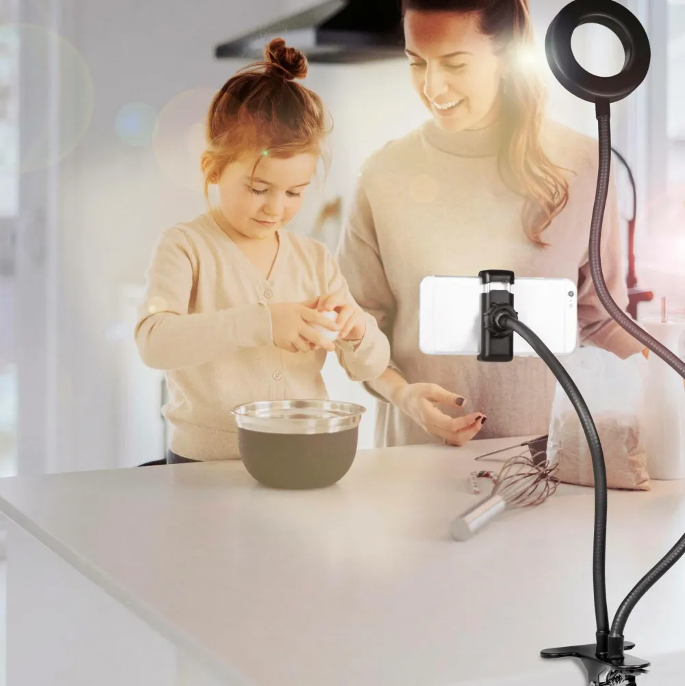 LogiLink Mobiltelefoner, Tablets & Tilbehør-Ring Light for Smartphone
