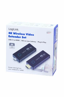 LogiLink Computertilbehør-Trådløs transmission USB-C til HDMI 4k 60hz