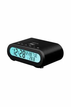 LogiLink Tv, Lyd & Det Smarte Hjem-Urradio med temperatur/luftfugtighed - USB-C/batteristrøm