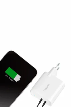 LogiLink Mobiltelefoner, Tablets & Tilbehør-USB-oplader 2 x USB-C PD 40W