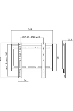 LogiLink Tv, Lyd & Det Smarte Hjem-Vægbeslag TV 23-42