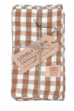 Lovely Linen Bordtekstiler-Serviet Misty i vasket hør (4-pak)