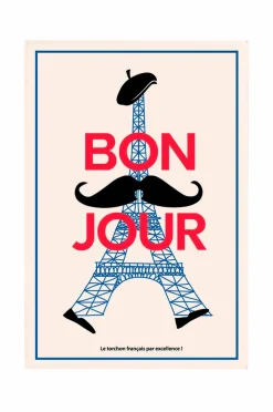 Maison Vivaraise Køkkentekstiler-Køkkenhåndklæde Bon Jour 48 X 72