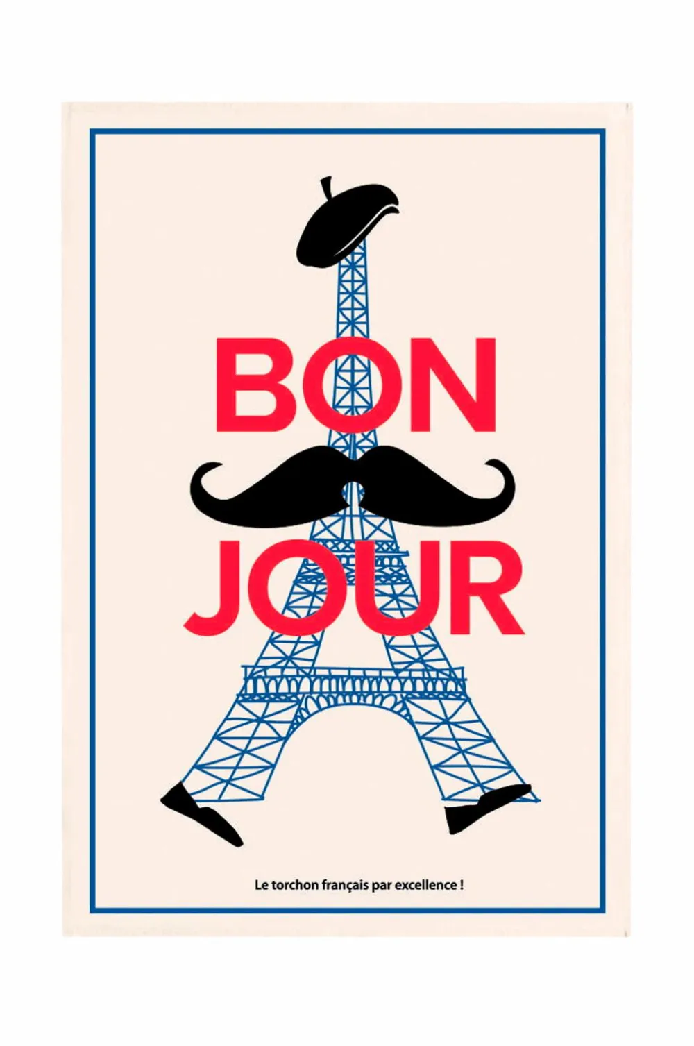 Maison Vivaraise Køkkentekstiler-Køkkenhåndklæde Bon Jour 48 X 72