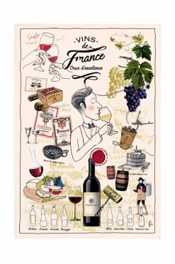 Maison Vivaraise Køkkentekstiler-Køkkenhåndklæde Crus Excellence 48 X 72