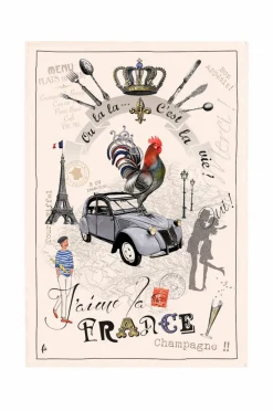 Maison Vivaraise Køkkentekstiler-Køkkenhåndklæde France Panorama 48 X 72