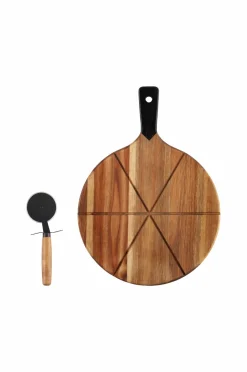 Maku Kitchen Life Husholdningsartikler-Pizzasæt med bakke og udstikker