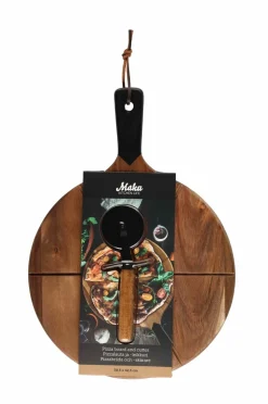 Maku Kitchen Life Husholdningsartikler-Pizzasæt med bakke og udstikker