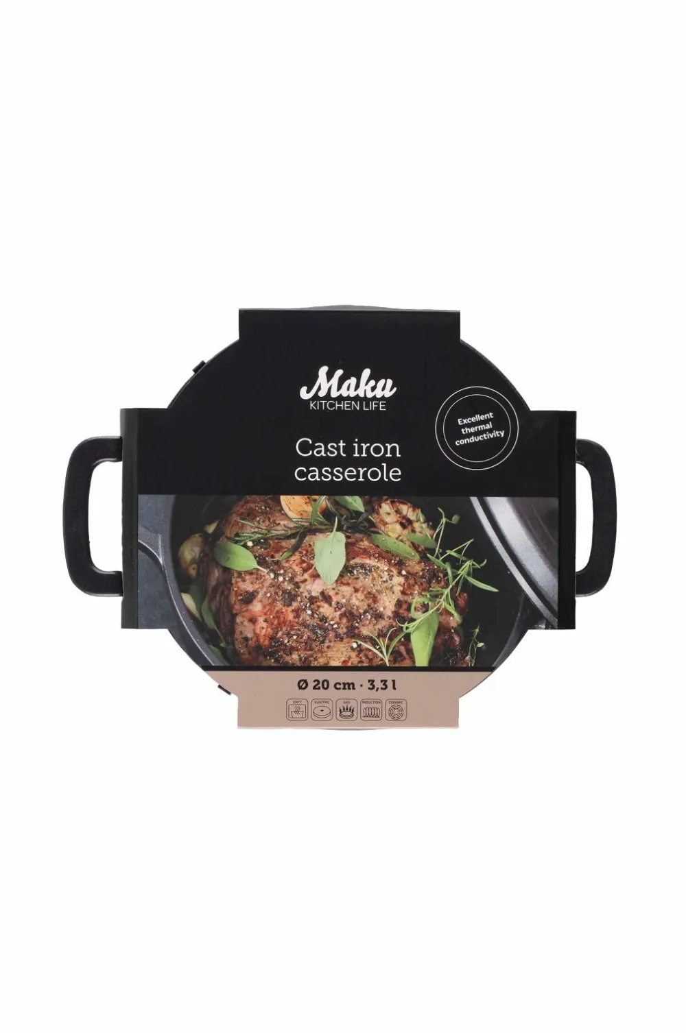 Maku Kitchen Life Pander & Gryder-Støbejernsgryde 3,3 L