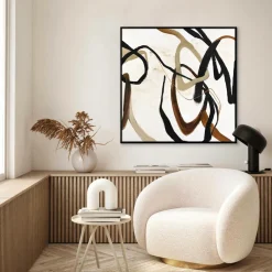 Malerifabrikken Posters & Billeder-Design Painting / Once Again / 100x100 Cm / Sort ramme