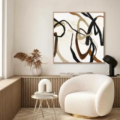 Malerifabrikken Posters & Billeder-Design Painting / Once Again / 100x100 Cm / Egetræsramme