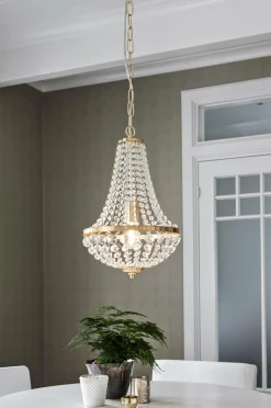 Markslöjd Krystallysekroner-GRÄNSÖ Lysekrone 1L 30 cm Børstet /MC