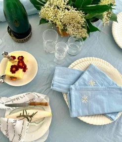 Midnatt Bordtekstiler-Serviet sæt Daisy 4 stk