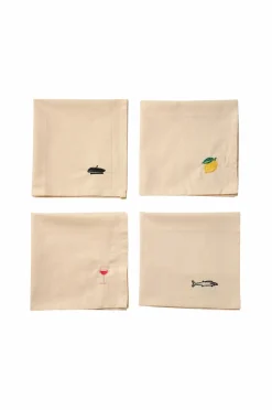 Midnatt Bordtekstiler-Serviet sæt Déjeuner