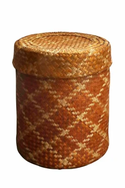 Mimou Badeværelsestilbehør|Kurve-Bliss Check Kurv med låg L