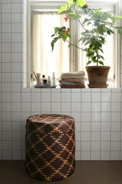 Mimou Badeværelsestilbehør|Kurve-Bliss Check Kurv med låg L