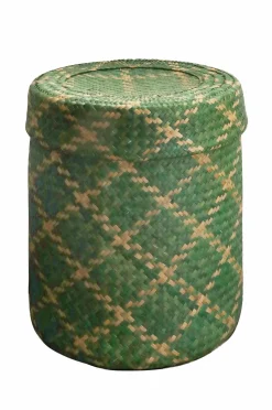 Mimou Badeværelsestilbehør|Kurve-Bliss Check Kurv med låg L