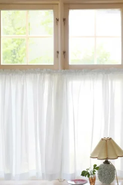 Mimou Gardinlængder Med Løbegang-Cafégardin Grace dobbelt bredde