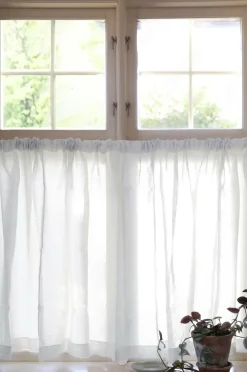 Mimou Gardinlængder Med Løbegang-Cafégardin Wicklow dobbelt bredde