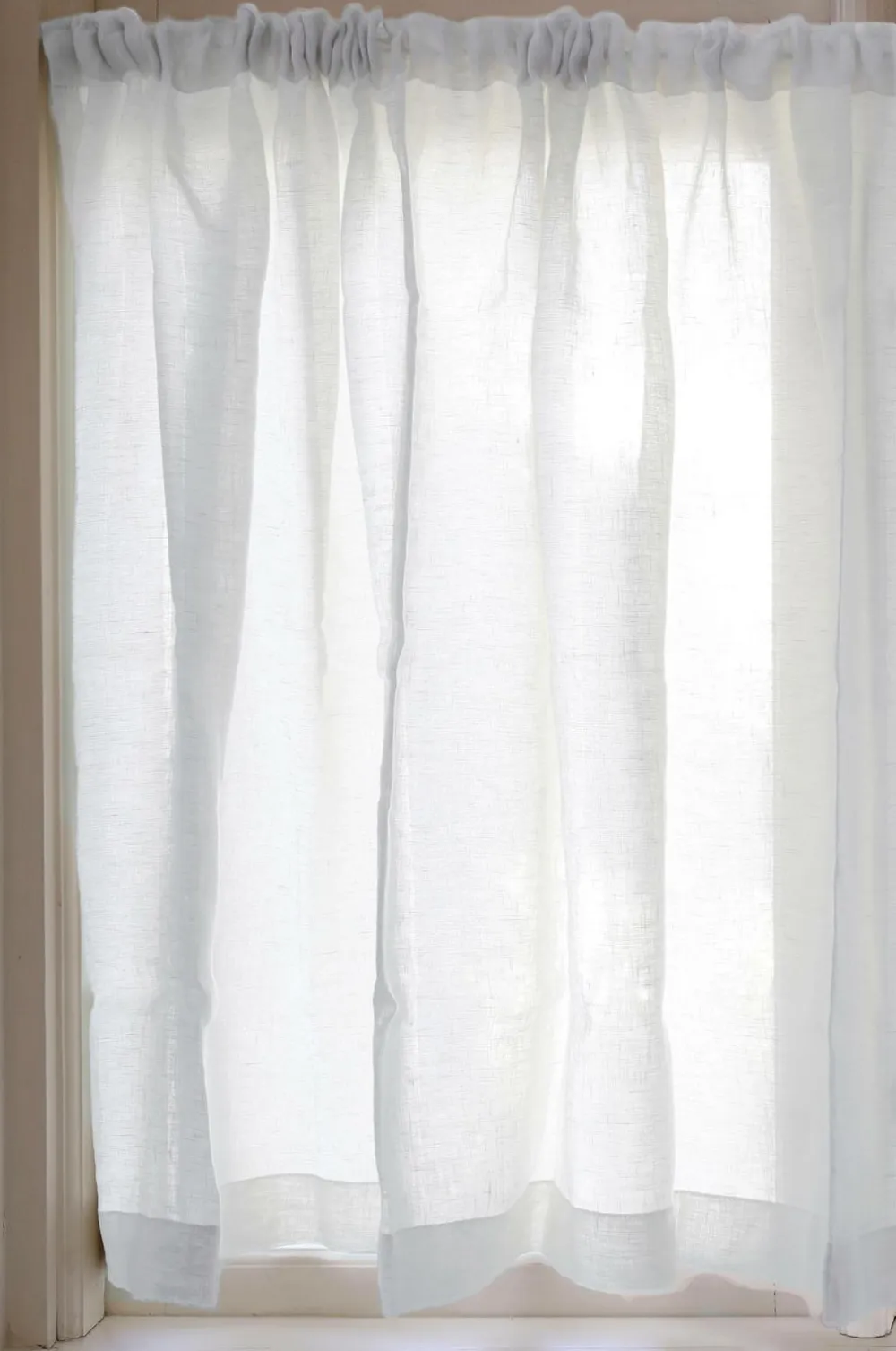 Mimou Gardinlængder Med Løbegang-Cafégardin Wicklow dobbelt bredde